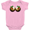 christmas pudding boobs funny Baby Onesie
