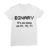 binary Ladies Fitted T-Shirt