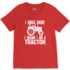 i don`t snore i dream i`m a tractor V-Neck Tee
