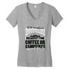 braakfast food coffee or campfires Women's V-Neck T-Shirt