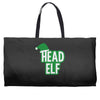 christmas head elf Weekender Totes