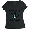father and son best friends son Women's Triblend Scoop T-shirt