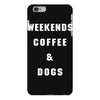 weekends coffe and dogs white back iPhone 6 Plus/6s Plus Case