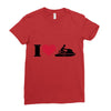 i love jet ski racing Ladies Fitted T-Shirt