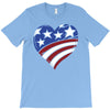 disstressed america flag heart T-Shirt