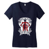 Fight The Dead Fear The Living Women's V-Neck T-Shirt