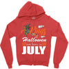 Halloween Kings Are Born In July Zipper Hoodie