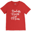 badass feminist cat mom V-Neck Tee