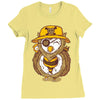 pirate owl Ladies Fitted T-Shirt