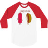 what up dog ketchup hot dog 3/4 Sleeve Shirt