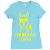 no drama llama (2) Ladies Fitted T-Shirt
