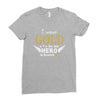 I Wear Gold For My Hero In Haven Ladies Fitted T-Shirt