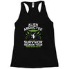 alien abductee survivor tour ufo nerd geek comic funny Racerback Tank