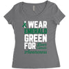i wear emerald green for liver cancer awareness Women's Triblend Scoop T-shirt