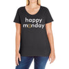happy monday Ladies Curvy T-Shirt