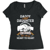 daddy and daughter  always heart to heart Women's Triblend Scoop T-shirt