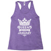 Queens Are Born In January Racerback Tank