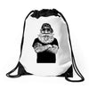 old man Drawstring Bags