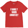 family, guns, country V-Neck Tee