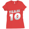 team 10 silver Ladies Fitted T-Shirt