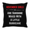 November Girls Throw Pillow