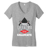 [granma name]proud grandma graduate 2018. Women's V-Neck T-Shirt