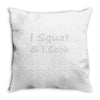 i squat &amp; i cook Throw Pillow