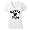 akita mum Women's V-Neck T-Shirt