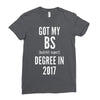 bs degree funny graduation Ladies Fitted T-Shirt