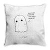 sad ghost Throw Pillow