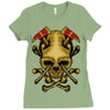 skull axe Ladies Fitted T-Shirt