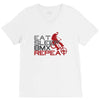 eat sleep bmx repeat V-Neck Tee