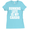 running late is my cardio Ladies Fitted T-Shirt