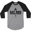 eat bbq drink beer 3/4 Sleeve Shirt