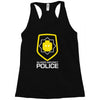 super secret police Racerback Tank