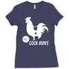 cock rides funny Ladies Fitted T-Shirt