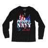 navy dad Long Sleeve Shirts