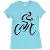 bike rider biker cyclist Ladies Fitted T-Shirt
