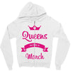 queens are born in march Zipper Hoodie
