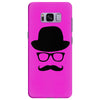 hat wayfarer glasses funny moustache hipster funny geek light tee shir Samsung Galaxy S8 Plus