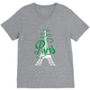 paris script eiffel tower french france V-Neck Tee