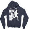 new year, new me running fitness Zipper Hoodie