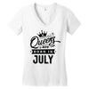 Queens Are Born In July Women's V-Neck T-Shirt