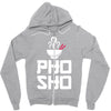 pho sho foodie asian food humor chopsticks funny Zipper Hoodie