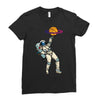 astronaut basketball planet Ladies Fitted T-Shirt