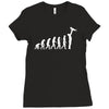 evolution  vater eltern papa kind baby child daddy dad parent Ladies Fitted T-Shirt