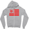 b red Zipper Hoodie