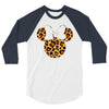 Minnie Mouse Leopard 3/4 Sleeve Shirt