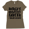 worlds greatest father i mean.. Ladies Fitted T-Shirt