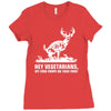 buck wear food poops Ladies Fitted T-Shirt